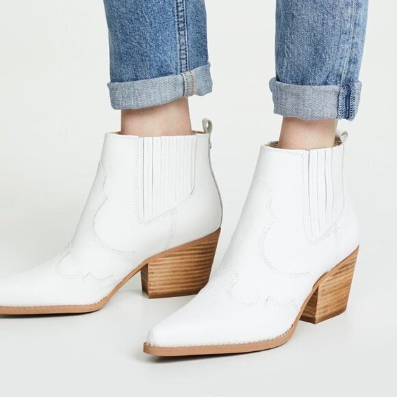 sam edelman winona western bootie white 10 - Picture 1 of 7
